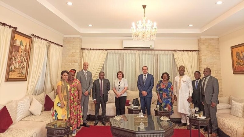 African diplomats at a press conference on May 19.