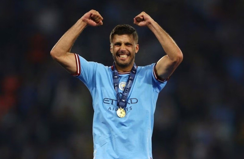 Manchester City's Rodri celebrates after winning the Champions League - Champions League Final - Manchester City Inter Milan - Ataturk Olympic Stadium, Istanbul, Turkey - June 11, 2023. (Photo: Reuters)