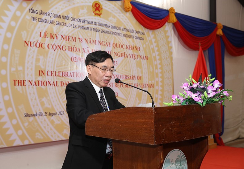 Consul General Lai Xuan Chien speaking at the ceremony (Photo: NDO)