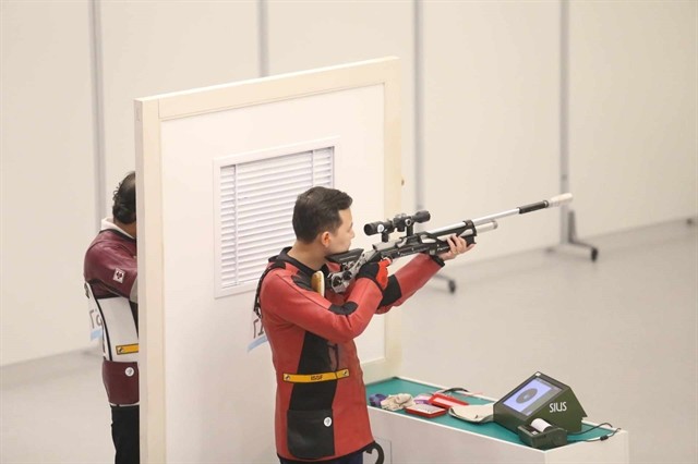 Ngo Huu Vuong in action at the 19th Asian Games on September 25 in Hangzhou, China. (Photo: SAV)