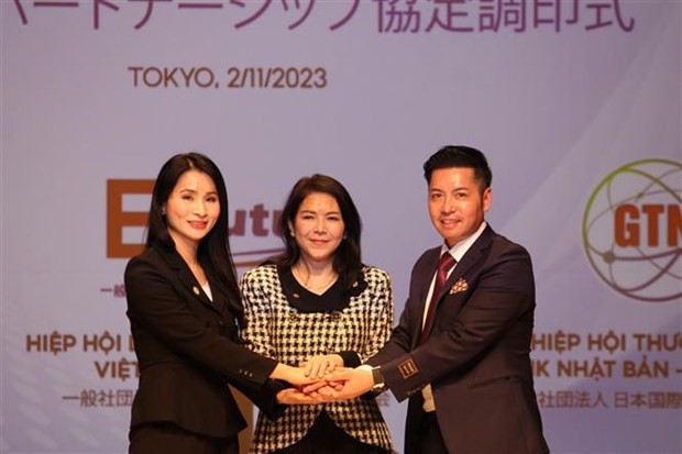 A number of cooperation agreements are signed between the Vietnam Business Association in Japan with partners at the Vietnam-Japan Business Day in Tokyo on November 2, 2023 (Photo: VNA)