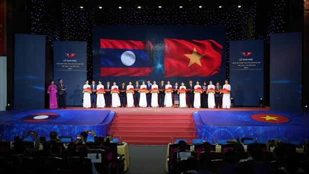 At the opening ceremony of the Vietnam-Laos Friendship Festival. (Photo: VGP)