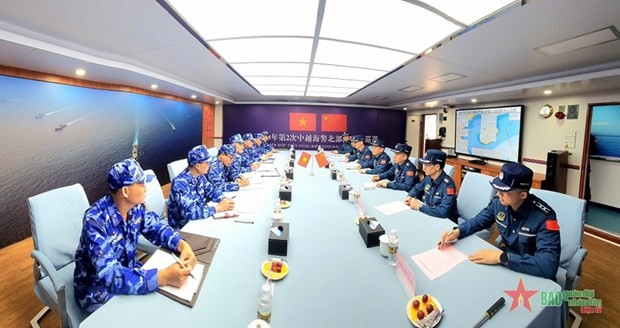 At the talks between Vietnamese and Chinese coast guards. (Photo: qdnd.vn)