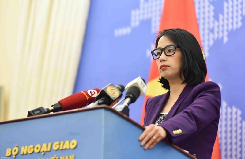 Spokeswoman of the Ministry of Foreign Affairs Pham Thu Hang (Photo: Nguyen Hong)