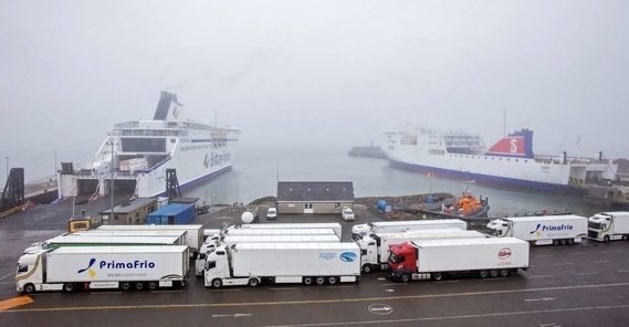 Rosslare Europort port where the migrants are found inside a refrigerated shipping container. (Photo: AFP)