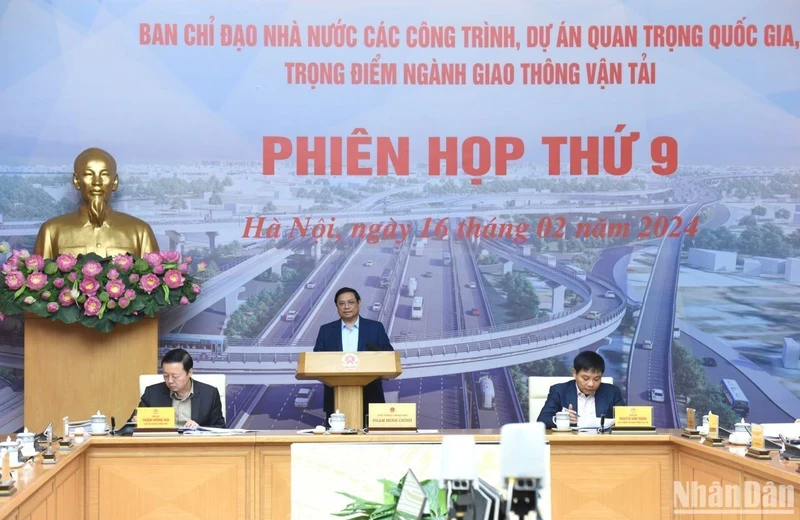 PM Pham Minh Chinh speaks at the working session. (Photo: TRAN HAI/NDO)