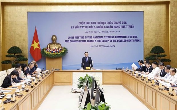 Deputy PM Tran Luu Quang addresses the meeting of the national steering committee on ODA and concessional loans in Hanoi on March 27. (Photo: VNA)