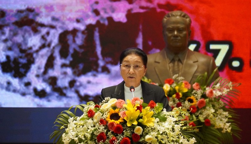 Vice President of Laos Pany Yathotou speaks at the meeting. (Photo: VOV)