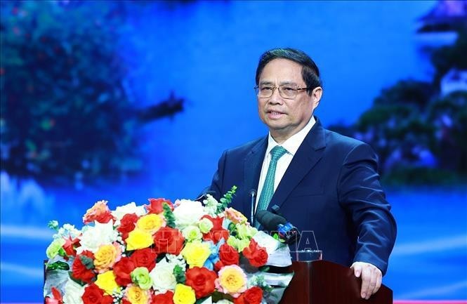 Prime Minister Pham Minh Chinh speaks at the event. (Photo: NDO)