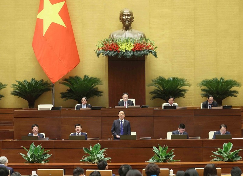 Deputy PM Tran Hong Ha speaks at the meeting (Photo: VNA)