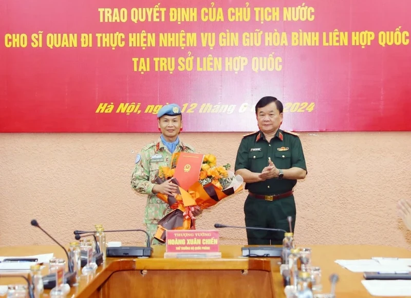 Senior Lieutenant Colonel Truong Anh Tuan has been recruited as a Military Affair Officer at the Office of Military Affairs, the UN’s Department of Peace Operations (DPO) in New York (Photo: VNA)