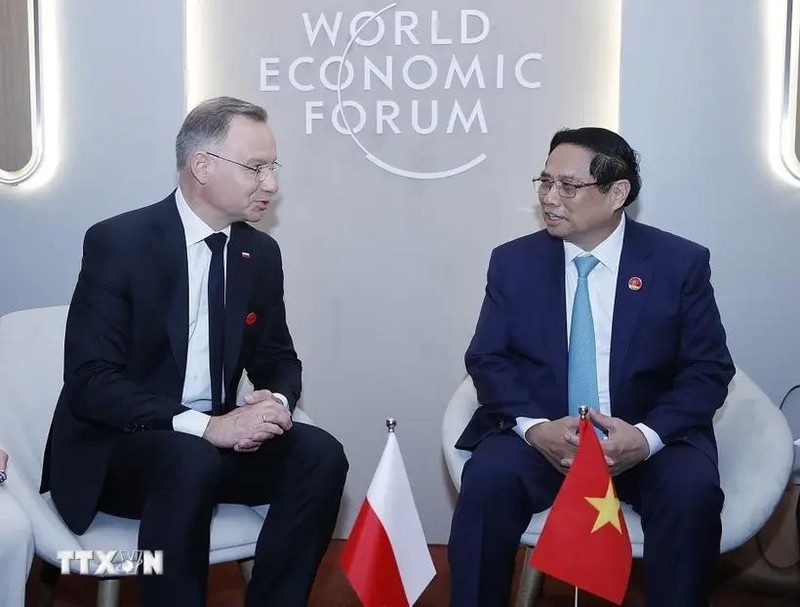 Prime Minister Pham Minh Chinh meets with President of Poland Andrzej Duda (Photo: VNA)