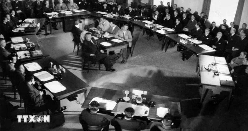 News of the Vietnam’s Dien Bien Phu Victory on the afternoon of May 7, 1954 is transmitted to Geneva and the Indochina issue is officially put on the agenda early in the morning of May 8 (Geneva time). (Photo: VNA)