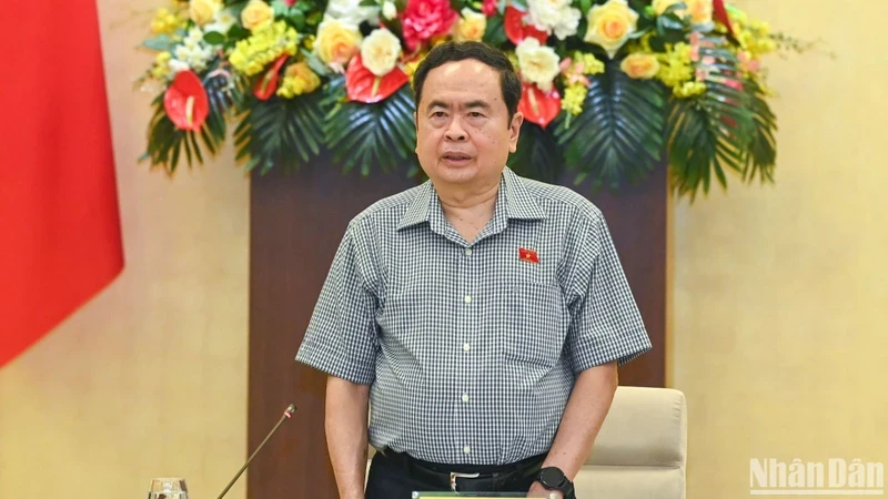 NA Chairman Tran Thanh Man addresses the meeting (Photo: NDO)