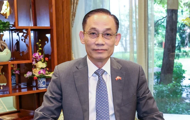 Secretary of the Communist Party of Vietnam (CPV) Central Committee and head of its Commission for External Relations Le Hoai Trung.