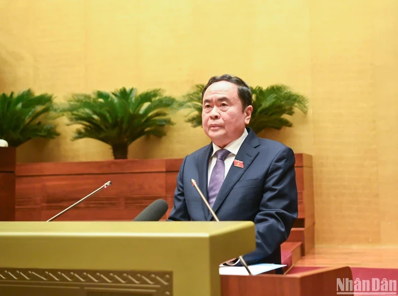 NA Chairman Tran Thanh Man speaks at the event. (Photo: NDO)