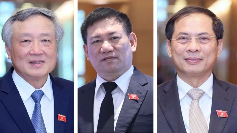 The three newly appointed Deputy PMs: Nguyen Hoa Binh, Ho Duc Phoc and Bui Thanh Son