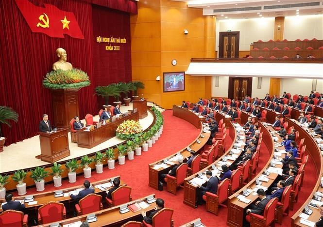 The 10th plenum of the 13th Party Central Committee begins in Hanoi on September 18. (Photo: VNA)