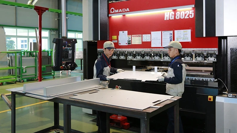 A high-tech electrical equipment production line of Asia Industrial Engineering Joint Stock Company at Hoa Lac High-Tech Park. (Photo: TUE NGHI)