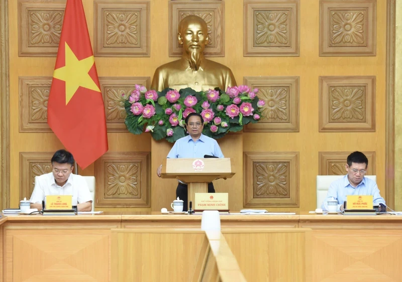 PM Pham Minh Chinh speaks at the meeting. (Photo: NDO)