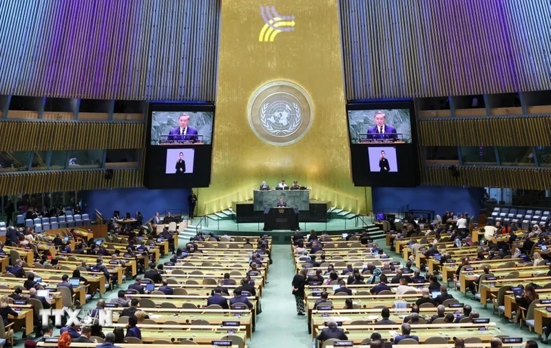 Party General Secretary and President To Lam speaks at the Summit of the Future, the 79th Session of the United Nations General Assembly. (Photo: Lam Khanh/VNA)