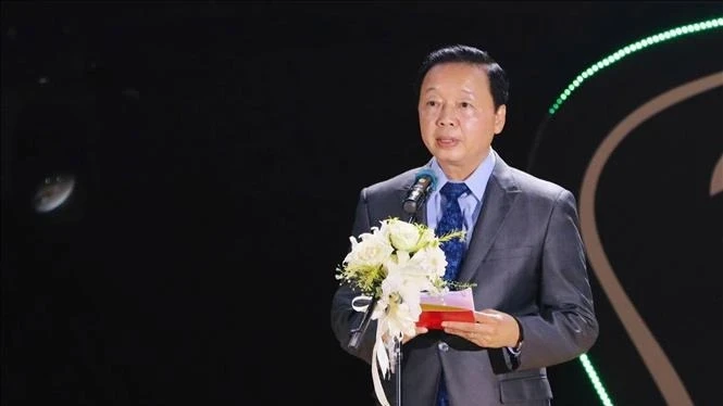 Deputy Prime Minister Tran Hong Ha speaks at the ceremony (Photo: THUY DUNG)