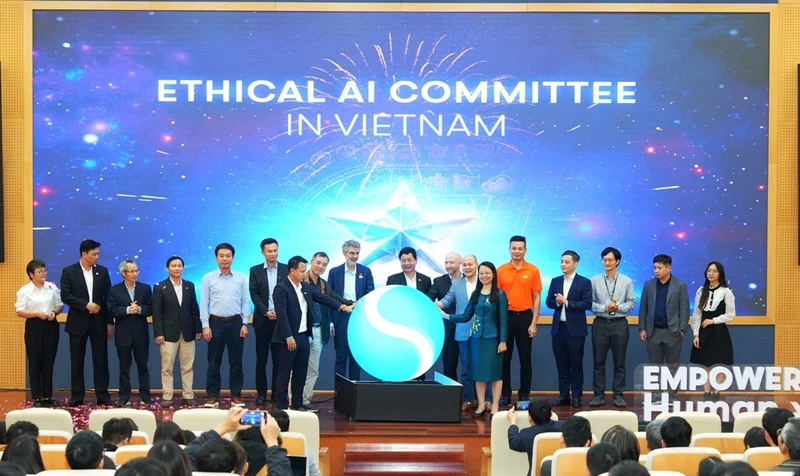 At the launch ceremony of the AI Ethics Committee 