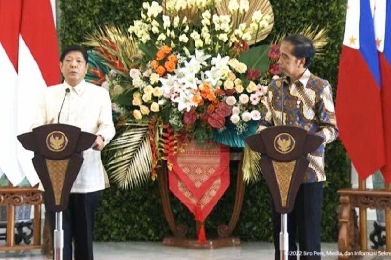 Indonesian President Joko Widodo and his Philippine counterpart Ferdinand Romualdez Marcos. (Photo: Antara)