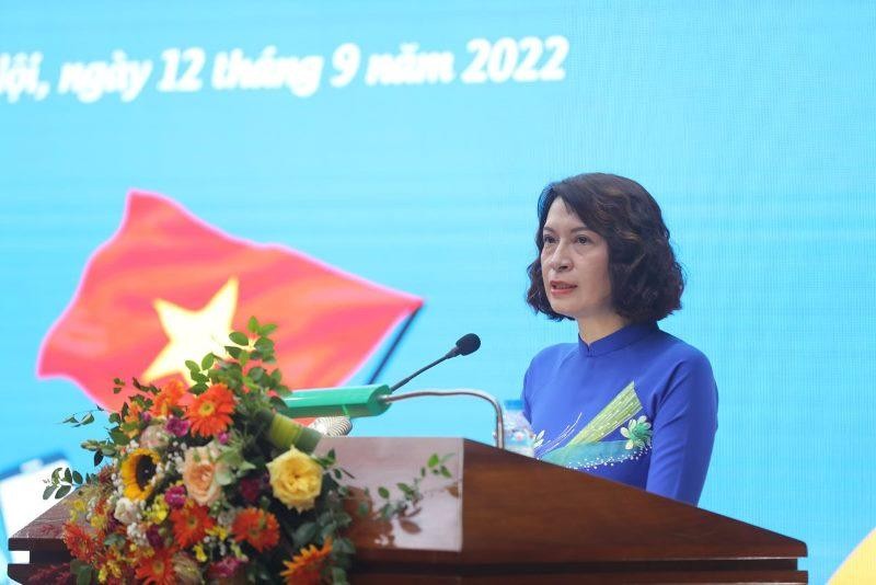 Deputy Minister of Health Nguyen Thi Lien Huong speaks at the event. (Photo: MOH)