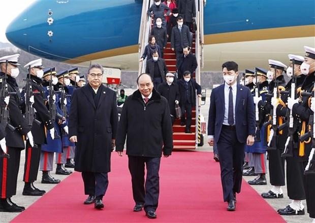 President arrives in Seoul, beginning state visit to RoK. (Photo: VNA)