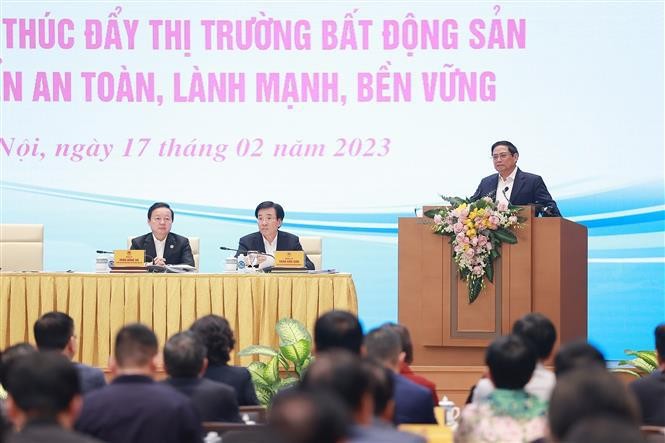 Prime Minister Pham Minh Chinh speaks at the conference. (Photo: VNA)