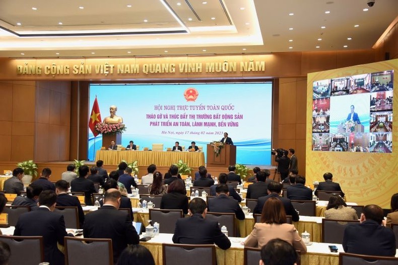 Prime Minister Pham Minh Chinh speaks at the conference. (Photo: Tran Hai)
