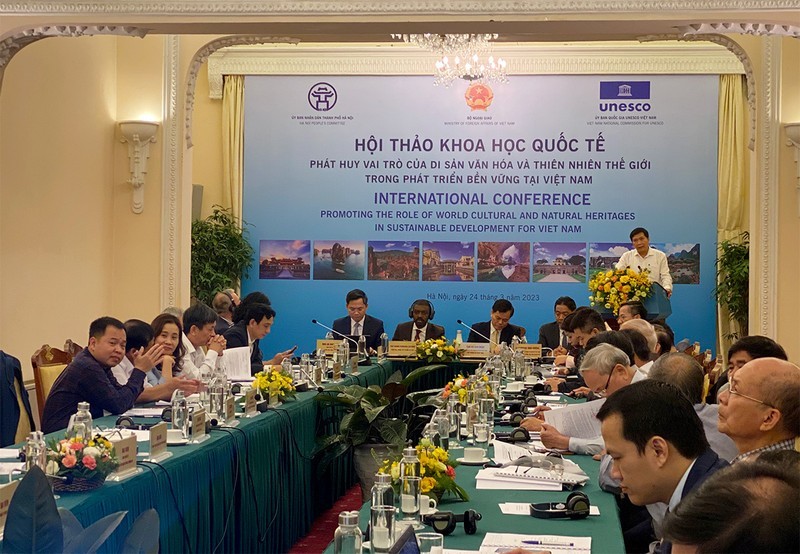 The conference on the role of world cultural and natural heritage in sustainable development in Vietnam.