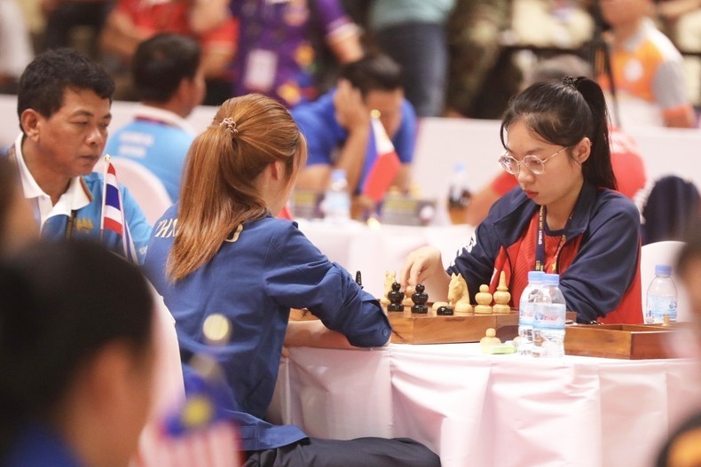 Player Phuong Thao (R) of Vietnam (Photo: VNA)