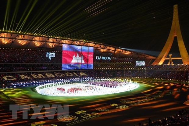 The opening ceremony of the 32nd SEA Games in Phnom Penh, Cambodia, on May 5 (Photo: Xinhua/VNA)
