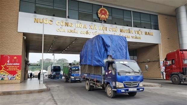 As many as 5,400 tonnes of fresh lychees have been exported to China via Lao Cai province’s Kim Thanh II international border gate since the beginning of the harvesting season (Photo: VNA)
