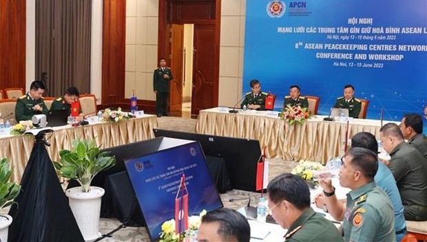 An overview of the eighth ASEAN Peacekeeping Centres Network Conference and Workshop. (Photo: VNA)