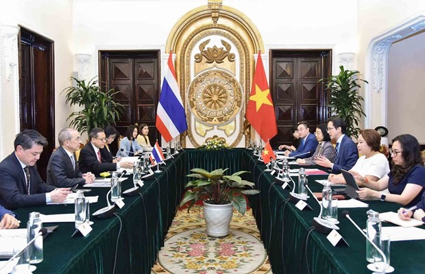 The ninth political consultation between Vietnam and Thailand in Hanoi on June 13 (Photo: VNA)