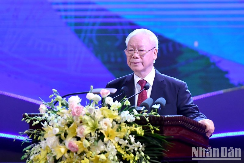 Party General Secretary Nguyen Phu Trong speaks at the event (Photo: VNA)