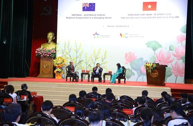 At the Vietnam-Australia Forum: Regional Cooperation in a Changing World held in Hanoi. (Photo: VNA)