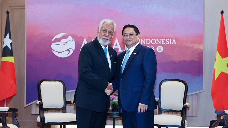 Prime Minister Pham Minh Chinh and his Timor Leste counterpart Xanana Gusmao on September 5.