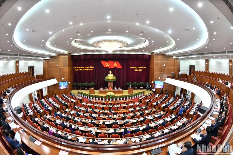 The opening plenum of the eighth session of the 13th-tenure Party Central Committee in Hanoi on October 2. (Photo: Dang Khoa)