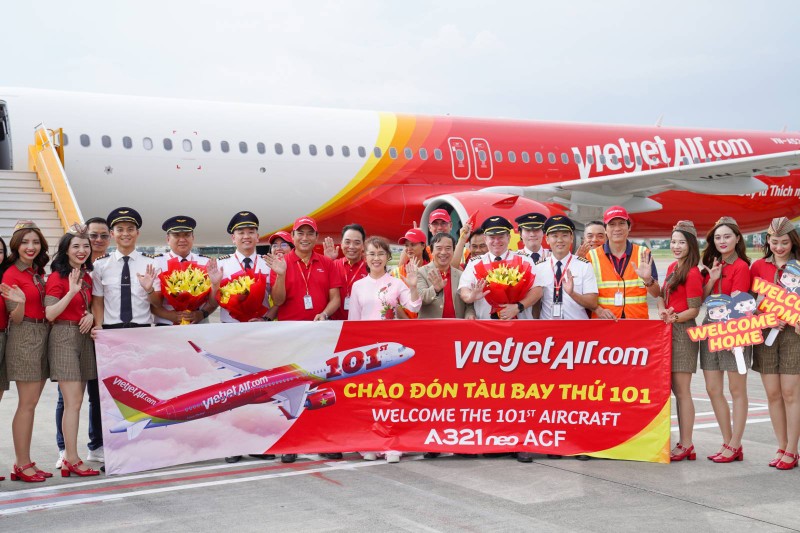 Vietjet welcomes its 101st aircraft.