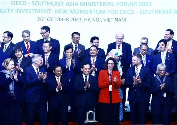 At the OECD-Southeast Asia Ministerial Forum 2023. (Photo: VNA)