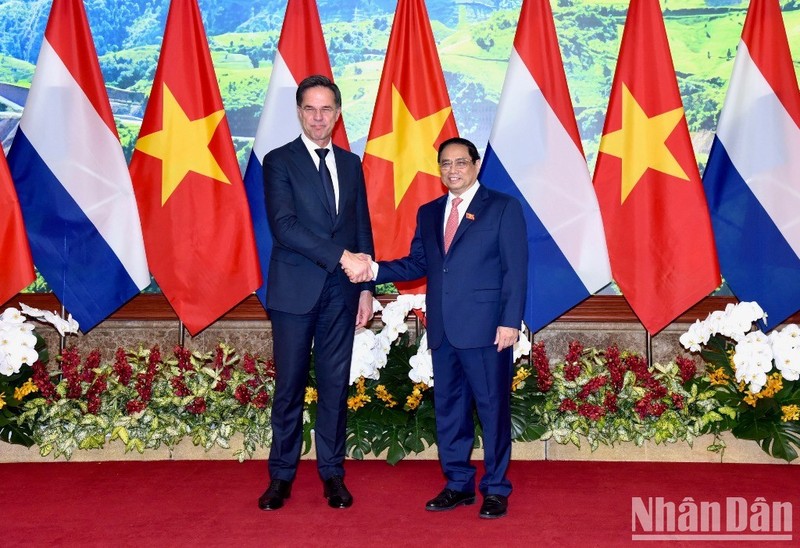 Prime Minister Pham Minh Chinh and Dutch Prime Minister Mark Rutte. (Photo: NDO/Tran Hai)