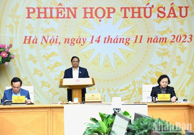 PM Pham Minh Chinh speaks at the conference. (Photo: NDO/Tran Hai)