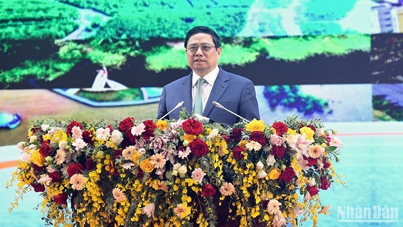 Prime Minister Pham Minh Chinh speaks at the event. (Photo: NDO)