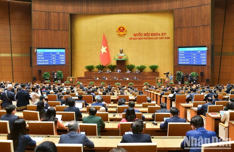 The National Assembly's fifth extraordinary meeting. (Photo: NDO/Duy Linh)