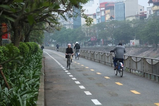 A section of the route for pedestrians and bicycles.