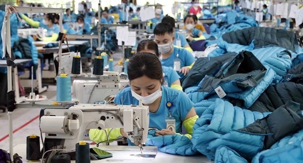 Vietnam aims to export 44 billion USD worth of garment products in 2024. (Photo: VNA)